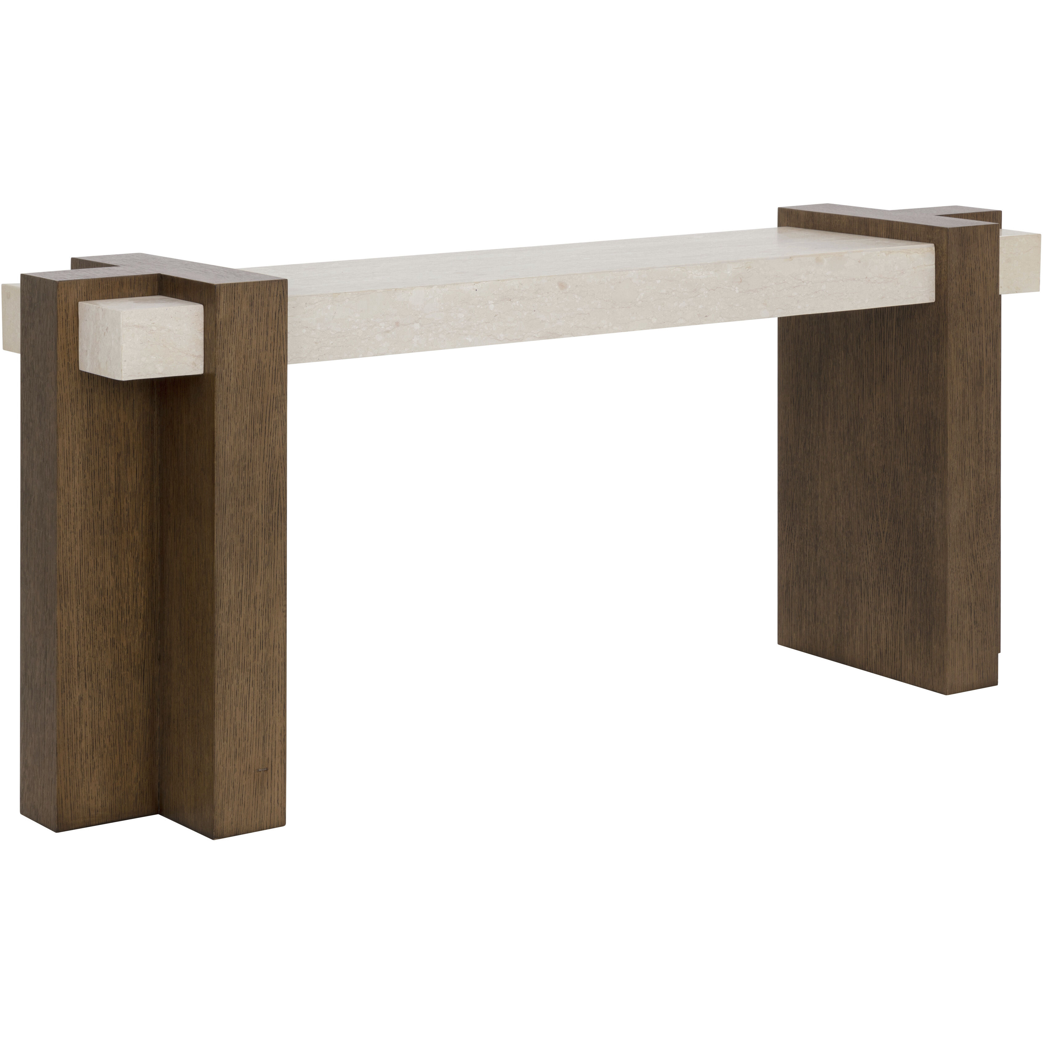 Minerva 73.25 X 17.75 inch Cream / Brown Console Table